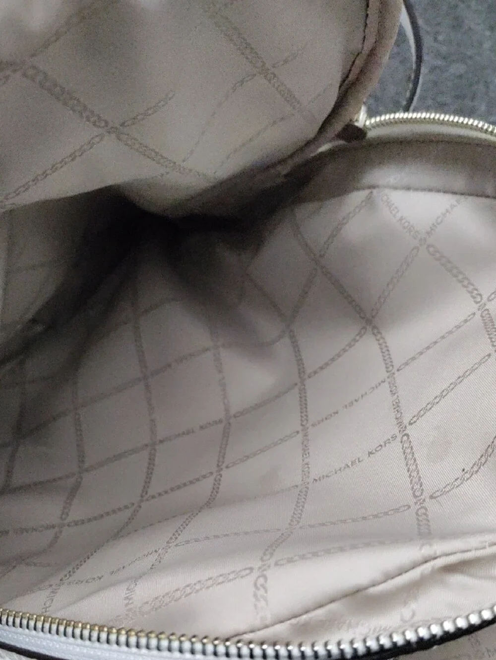Michael Kors Optic White Pebbled Leather Backpack